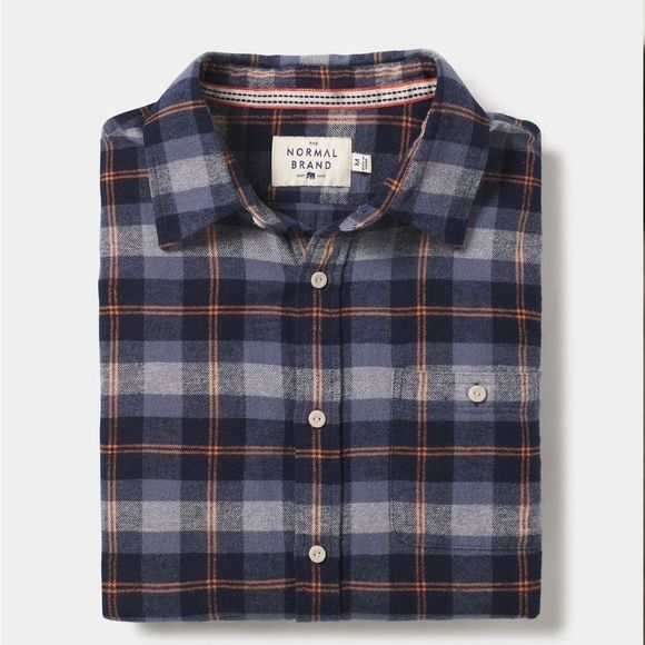 The Normal Brand Stephen Button Down Shirt Sz L - Picture 2 of 6